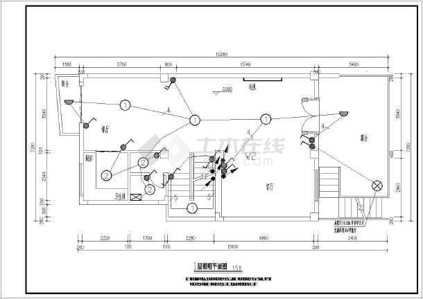 四层别墅电气施工图含照明插座电话电视宽带对讲防雷接地 简介:本工程